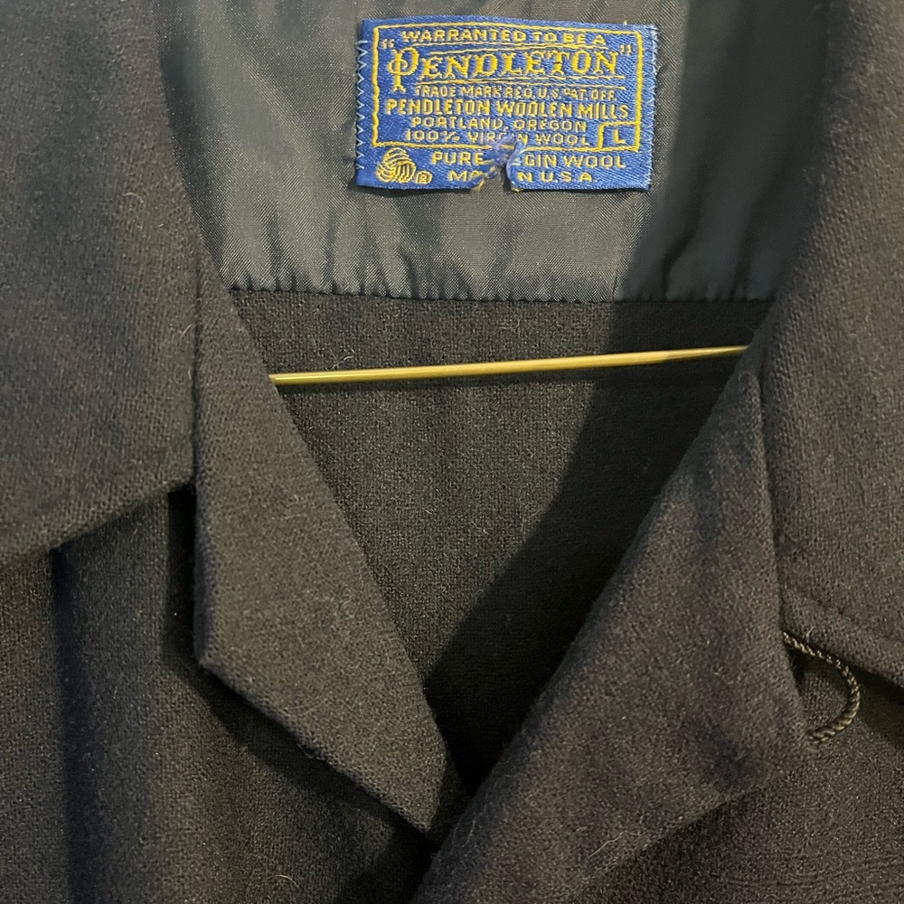 Classic Pendleton Navy 100% Virgin Wool Shirt/Jac… - image 2